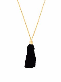 Saint Laurent tassel-trim chain-link necklace