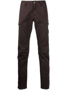 Stone Island logo-patch straight-leg trousers