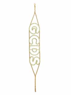 Gcds crystal-embellished logo necklace