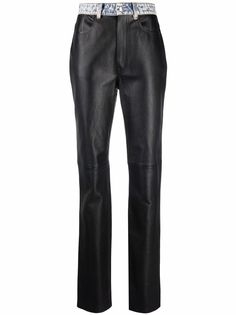 Alexander Wang contrast moto leather trousers