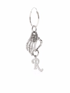 Raf Simons logo-charm skeleton earring