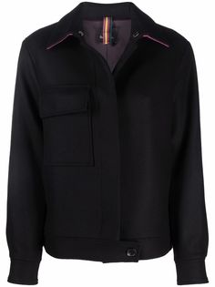PS Paul Smith contrast-collar fitted jacket