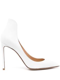 Francesco Russo high-back leather stiletto pumps