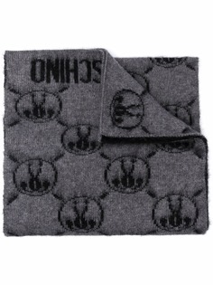 Moschino graphic-print knitted scarf
