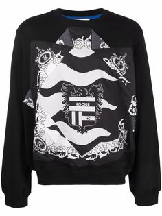 Koché graphic-print cotton sweatshirt