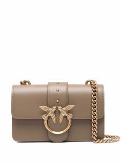 Pinko Classic Love logo-plaque leather crossbody bag