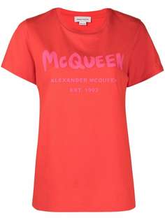 Alexander McQueen logo-print cotton T-shirt