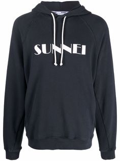 Sunnei logo drawstring hoodie