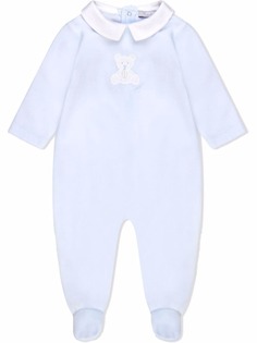 Patachou teddy bear-embroidered long-sleeve pyjamas