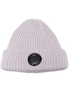 C.P. Company logo-patch ribbed-knit beanie