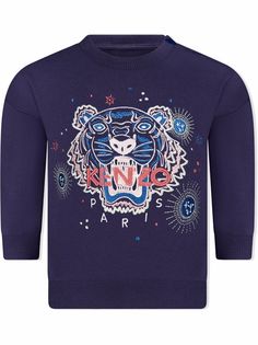 Kenzo Kids Tiger head-embroidered sweatshirt