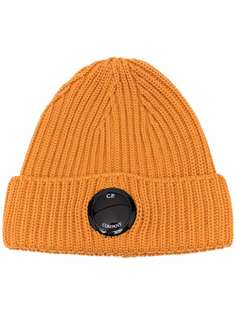 C.P. Company logo-patch ribbed-knit beanie
