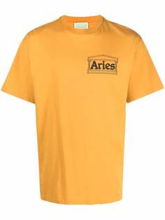 Aries logo-print crewneck T-shirt