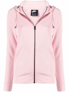 Nike logo-print zip-up hoodie