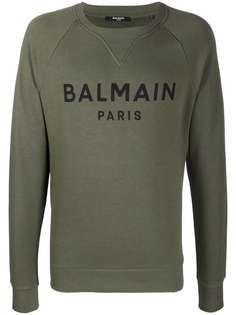 Balmain logo-print crew-neck sweatshirt