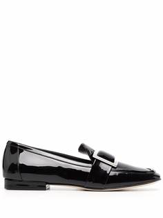 Sergio Rossi Twenty square-toe buckle loafers