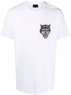 Billionaire Wolf-embroidered short-sleeve T-shirt