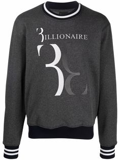 Billionaire logo-print cotton sweatshirt