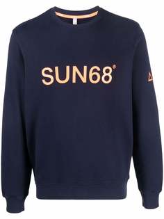 Sun 68 logo-print cotton sweatshirt