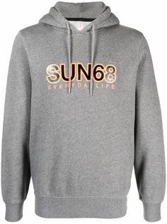 Sun 68 Big logo-print cotton hoodie