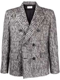 Saint Laurent houndstooth-pattern double-breasted blazer
