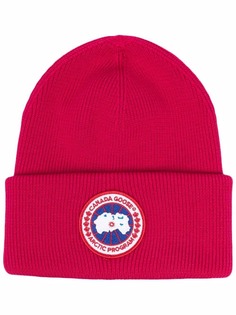 Canada Goose logo-patch detail beanie