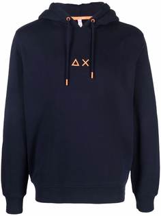 Sun 68 AX logo-print cotton hoodie