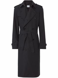 Burberry checked Kensington trench coat