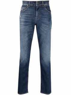 7 For All Mankind faded regular-cut jeans