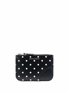 Comme Des Garçons zipped polka-dot wallet