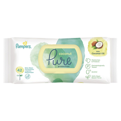 Детские влажные салфетки Pampers Pure Protection Coconut 2х42 шт