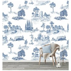 U00103 Фотообои Флизелиновые с виниловым покрытием Паттерн "Деревенский пейзаж" 300х270 см Barton Wallpapers