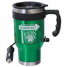 Термокружка Сима-ленд Башкортостан, 0.45 л зеленый/серебристый