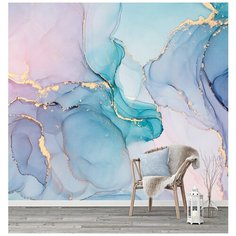 M02403 Фотообои Флизелиновые с виниловым покрытием 3Д "Мрамор. Флюид" 300х270 см Barton Wallpapers