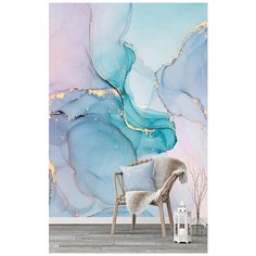 M02402 Фотообои Флизелиновые с виниловым покрытием "Мрамор. Флюид" 200х270 см Barton Wallpapers