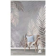 N00702 Фотообои Флизелиновые с виниловым покрытием 3Д "Пальмовые листья" 200х270 см Barton Wallpapers
