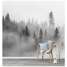 N00803 Фотообои Флизелиновые с виниловым покрытием 3Д "Туманный лес" 300х270 см Barton Wallpapers