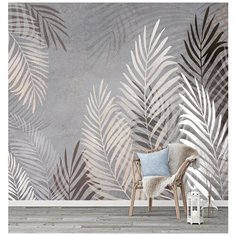 N00703 Фотообои Флизелиновые с виниловым покрытием 3Д "Пальмовые листья" 300х270 см Barton Wallpapers