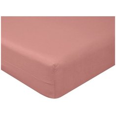 Простыня трикотажная на резинке, Amore Mio DK, 120х200х20, Тёмно-пудровый