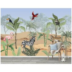 M16704 Фотообои Флизелиновые с виниловым покрытием "Сафари" 400х270 см Barton Wallpapers