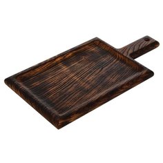 ДОСКА для подачи ГРИЛЬ 180х360мм дуб, сильный обжиг Клен