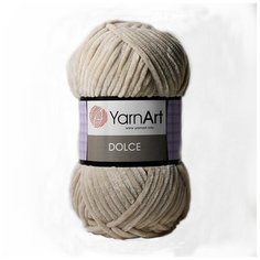 Пряжа YarnArt Dolce 100г. 120м (100% микрополиэстер) (771 св.бежевый) 2шт