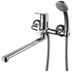 Смеситель для ванной и душа LM6551C LEMARK PARTNER Смеситель универсальный одноручный, с плоск. изливом 300 мм, дивертор с керамическими пластинами