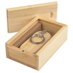 Флешка деревянная Bamboowood "Овальная брелок" из бамбука 3.0 32GB в подарочной коробке