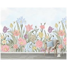 F07204 Фотообои Флизелиновые с виниловым покрытием, "Цветы " 400 x 270 см Barton Wallpapers