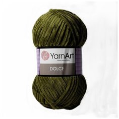 Пряжа YarnArt Dolce 100г. 120м (100% микрополиэстер) (772 Хаки) 2шт