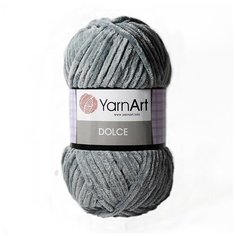 Пряжа YarnArt Dolce 100г. 120м (100% микрополиэстер) (760 серый) 2шт