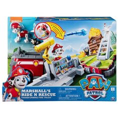 Машинка-трансформер Щенячий патруль Paw Patrol Спасательная станция Маршала 6053390 Spin Master