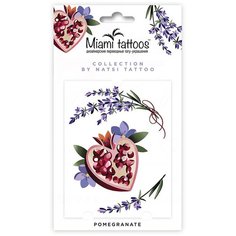 Miami tattoos Переводные тату Pomegranate by Natsi Tattoo разноцветный
