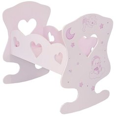 Кроватка-люлька для кукол Paremo серия "Лаки", цвет Розовый